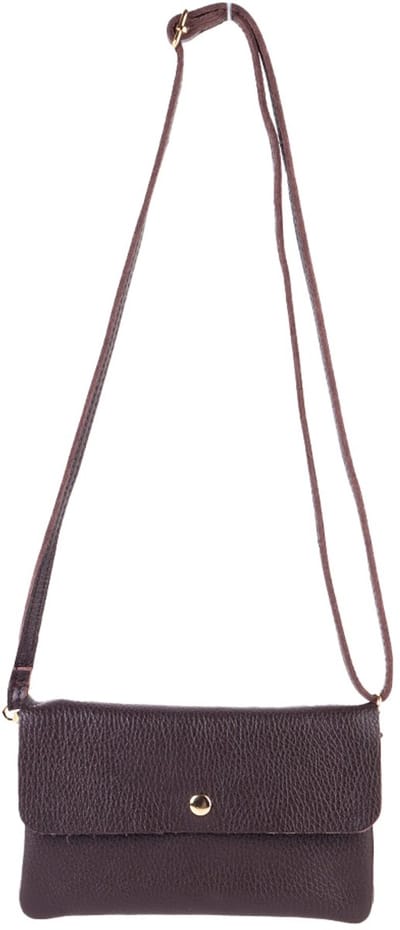 Giuliano lederen schoudertas Filou - Leer - Dames - Made in Italy - Koffie