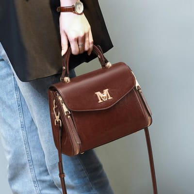 Nieuwe Leren Handtas voor Dames voor Herfst en Winter Grote Capaciteit Eén Schouder High-End Crossbody Tas gray