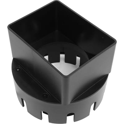 Adaptateur de descente de gouttière pluviale 3x4 pouces PVC carré gouttière pluviale vers adaptateur de tuyau de drainage pour extérieur noir