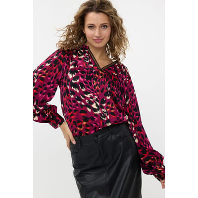 EsQualo Blouse Floral Gem Print Größe: 36 | Longsleeves Outlet | Damen