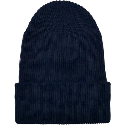 Urban Classics - Recycled Yarn Ribbed Knit Beanie Muts - Blauw