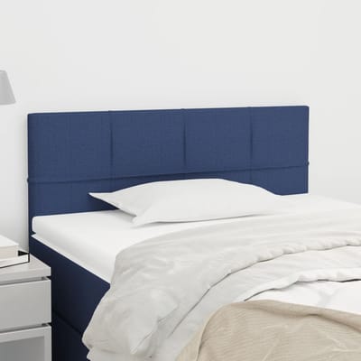 vidaXL - Hoofdbord - 90x5x78/88 - cm - stof - blauw