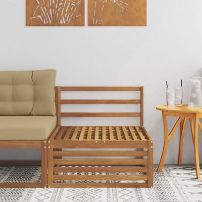 vidaXL - Buiten - Midden - Sofa - Massief - Acacia - Hout - Naturel - 79 - x - 83 - x - 73 - cm