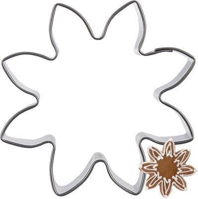 Koekjessnijder Edelstaal Bloem 6 cm - Vormen - Uitsteekvorm - Cookie - Cutter - Uitsteekvormpjes - Koekjes - Bakken