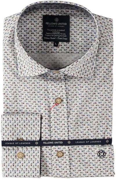 Fellows United - Lange mouw overhemd - Heren - XXL - Licht blauw - Katoen - 51.6508