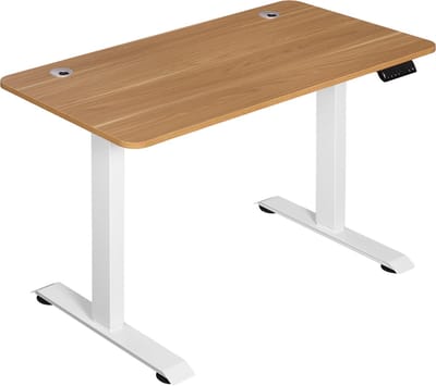 Sta of Zit Bureau - Elektrisch - In hoogte verstelbaar 72-116 cm - Bruin