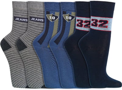 Kindersokken | Grappige sokken | Print: Jeans | Kleur: Meerkleurig | Maat: Diverse maten | 6 paar