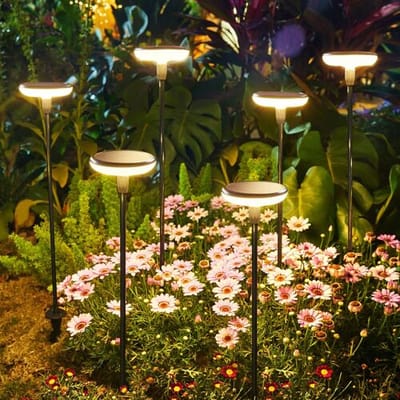 KS Verlichting - tuinverlichting - Sunflower - solar - zwart - set van 2 - tuinlampen - prikspot - solar tuinverlichting - modern - zonneenergie buitenverlichting