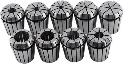 ER32 Collet Set 9-delige Set voor CNC Freesmachine, Precisie Collets van 2-20 mm voor Houtsnijwerk en Metaalbewerking