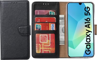 Hoesje geschikt voor Samsung Galaxy A16 (5G/4G) hoesje - Arara bookcase - Zwart
