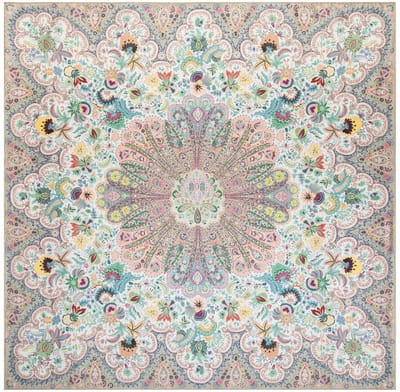 ROECKL sjaal Fior di Seta 140x140 Multi Pastel kleurrijke