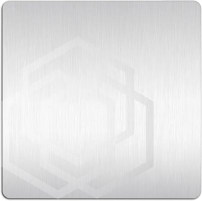 Aluminium Deurbord - Instructie Plaatje - Deur Markering - Gevdeld Oppervlak - 125 x 125 mm - Zilver