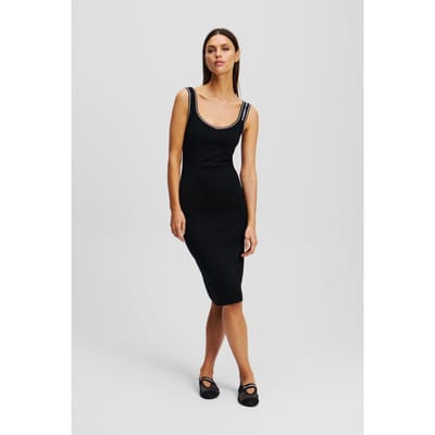 Karl Lagerfeld Knit Bodycon Dress Black Taglia: XS | Abiti Midi Outlet | Donna | Nero