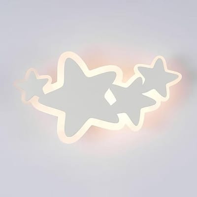Sterren Wandlamp - Decoratieve Achtergrond Lamp - Kinderkamer Verlichting - Drie Kleuren Licht - 265 x 15 x 4 cm