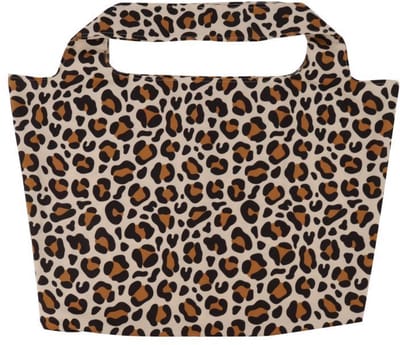 Strandtas met LuipaardPrint - Katoen - Shopper - Schoudertas met Dierenprint - 50/63 x 40 x 11 cm - Luipaard