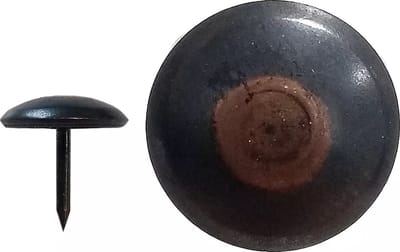 SIERNAGEL - MET BOL KOP - 50 STUKS 9,0 MM X 14 MM - OUD KOPER - DOORGESCHUURD - MEUBELNAGEL - STOFFEERNAGEL - SIER SPIJKERS