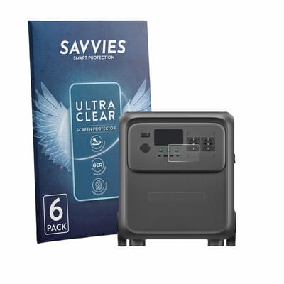 Savvies - Screenprotector voor Bluetti Elite 400 - Folie Beschermfolie transparant 6 Stuks