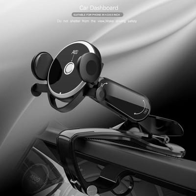 Auto Dashboard Telefoonhouder Parkeer Nummerplaat Auto Klem Handsfree 360 Graden Rotatie gray