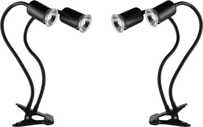 Aura® Warmtelamp Reptielen - Warmtelamp - Vier Lampen - Zwart - 11cm x 1cm x 35cm; 820g