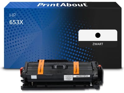 PrintAbout huismerk Toner 653X (CF320X) Zwart Hoge capaciteit Geschikt voor HP