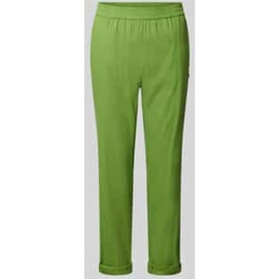 Stoffen broek van linnenmix met Franse steekzakken