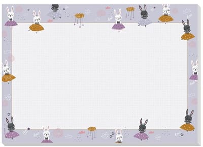 Sigel bureauonderlegger - Bunny Ballerinas - formaat A3 - 30 vel afscheurbaar - SI-HO920