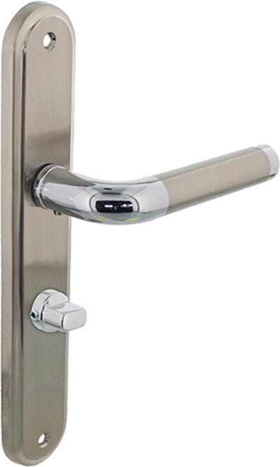 Intersteel Deurkruk Agatha op schild toilet-/badkamersluiting 63 mm chroom