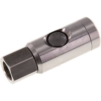 RVS 306L DN 7.4 Safety Luchtkoppeling Snelkoppeling met Drukknop G 3/8 inch Binnendraad - CLS7-F-SSL-SEP-038