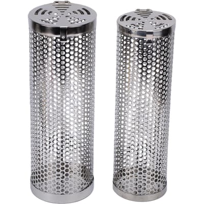2 Stuks Rolbare Grillmand 304 Roestvrij Staal BBQ Net Koker Barbecue Cilinder Kooi voor Groente Vis Vlees Voedsel Kamperen L