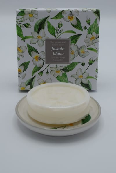 Geschenkdoos ronde zeep en schotel jasmijn Esprit Provence