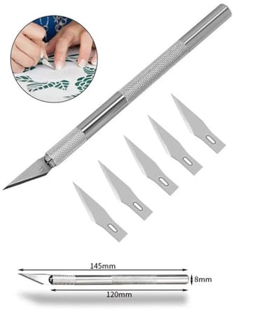 Scalpel Reservemesjes – 5 Stuks – Voor Hobby en Precisiewerk - Scalpel Mesjes
