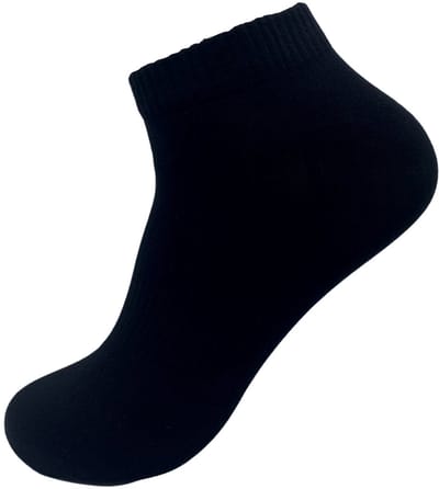 DONEX® Sneakersokken – 8 Paar – Zwart – Katoen – Naadloos – Unisex - Maat 43-46
