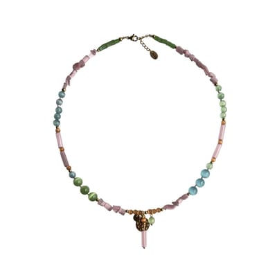 FlowJewels - kralen ketting - pastel - natuursteen - handgemaakt