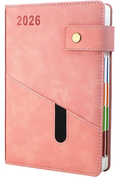 Dagboek 2026 - Planner Agenda - Dagelijkse Planning - Pagina per Dag - A5 Formaat - Roze