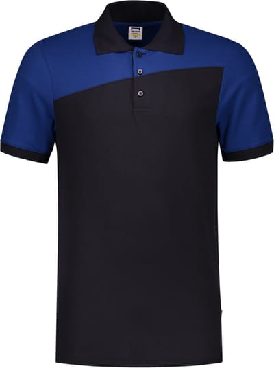 Tricorp Poloshirt Bicolor Naden 202006 Navy / Koningsblauw - Maat 3XL