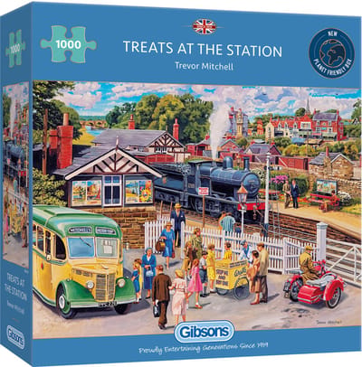Gibsons - Treats at the Station (door Trevor Mitchell) - 1000 stukjes 68×49cm (b×h) - Legpuzzel voor volwassenen