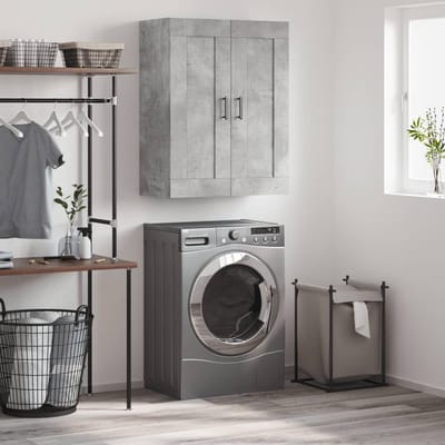 vidaXL - Wandkast - 69,5x34x90 - cm - bewerkt - hout - betongrijs