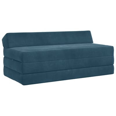 vidaXL - Vouwbare - Sofa - Bed - Blauw - 120 - x - 60 - x - 49 - cm - Stof
