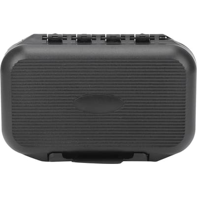 Boîte à appâts de pêche portable noire, étui de rangement étanche à double couche pour leurres à mouches, accessoires de pêche gray