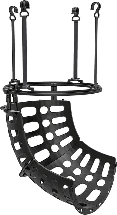 SPORTNOW Basketbal-rebounder 360 Graden Draaibaar - Basketbal Returnnet - Trainingshulp - Zwart