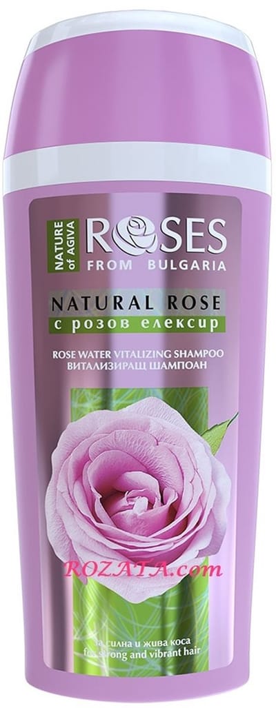 Natuurlijke shampoo - met rozen water uit Bulgarije voor droog en beschadigd haar 250ml
