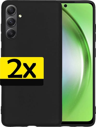 Hoesje - 2 Stuks - Geschikt voor Samsung Galaxy A54 - Sterk & Shockproof - Case Siliconen - Back Cover - Telefoon Hoes - Telefoonhoesjes - Zwart