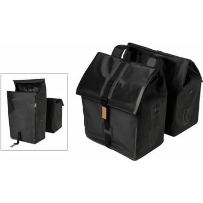 Basil Urban Dry Dubbele fietstas - Zwart - 50 Liter
