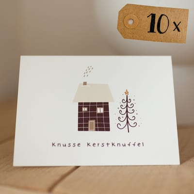 10x hippe kerstkaarten (A6 formaat) - kerst kaarten om te versturen - kaartenset - kaartjes blanco - kaartjes met tekst - luxe kerstkaarten - feestdagenkaarten - kerstkaart - wenskaarten
