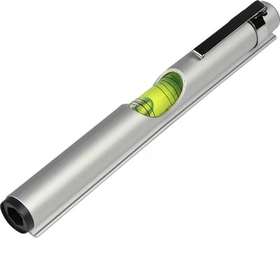 Benson Waterpas pen met clip - Aluminium - Compact en licht - 13 cm