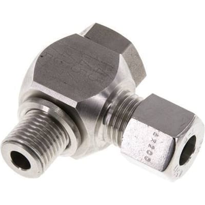 8L & G1/4'' RVS Swivel Joint Snijringkoppeling Buitendraad 315bar Draaibaar ISO 8434-1