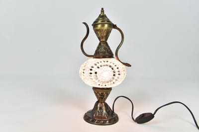 Handgemaakt Turkse Ibrik tafellamp roos roze Oosterse karaf nachtlamp sfeerlamp