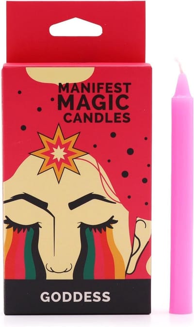 Magische kaarsen Manifest verpakking van 12 roze