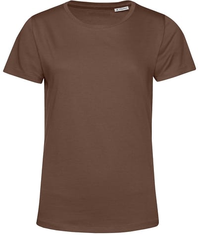 B&C Dames/dames E150 Organic T-Shirt met korte mouwen (Koffie)