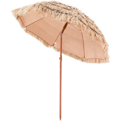 Tiki Paraplu Rietgedekte Terrasparaplu 1,8 m Zwembadrand Terras Strandparaplu